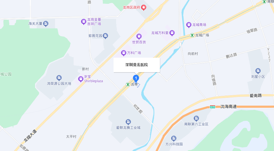 深圳港龙医疗美容交通地图